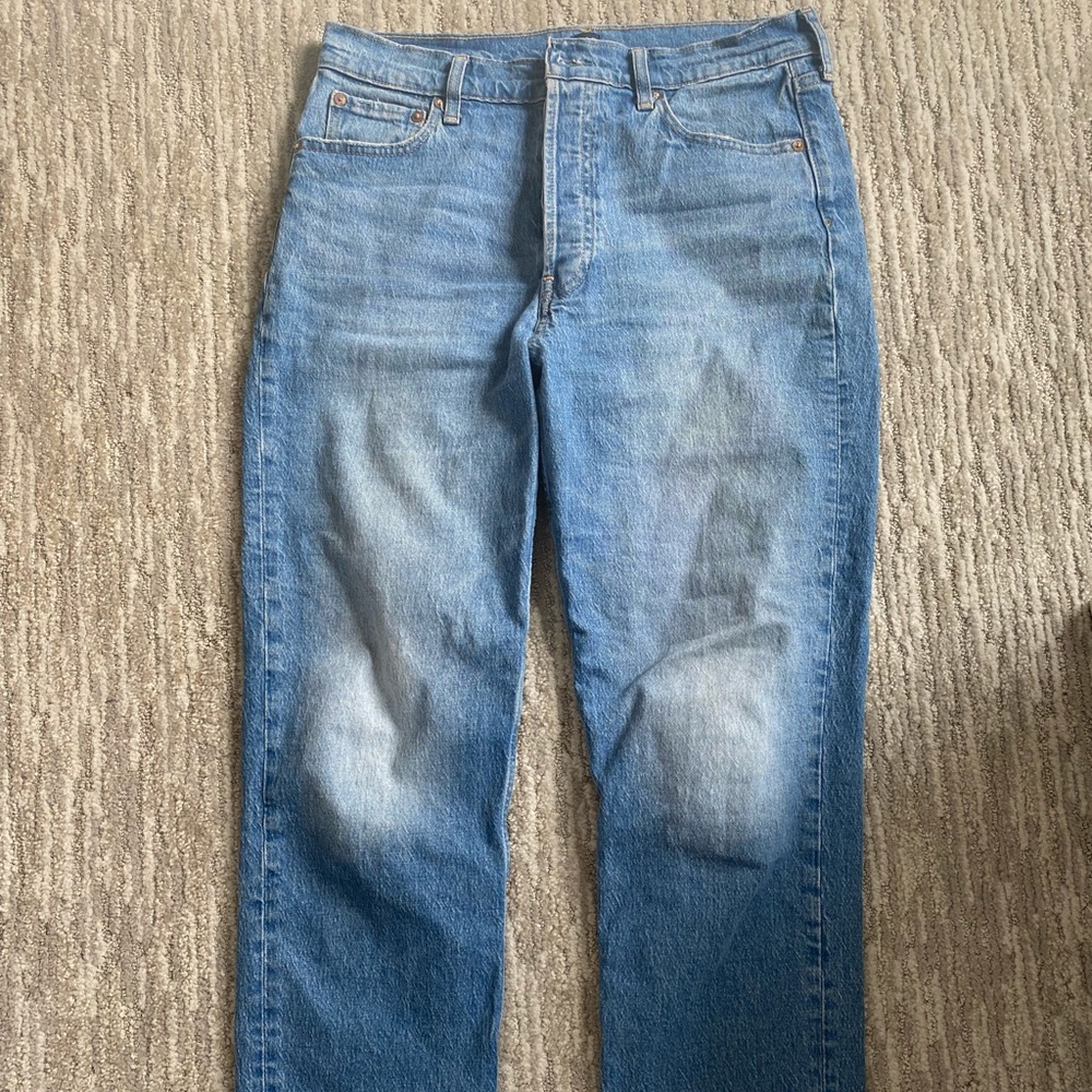 Gap high rise cheeky straight jeans with Washwell